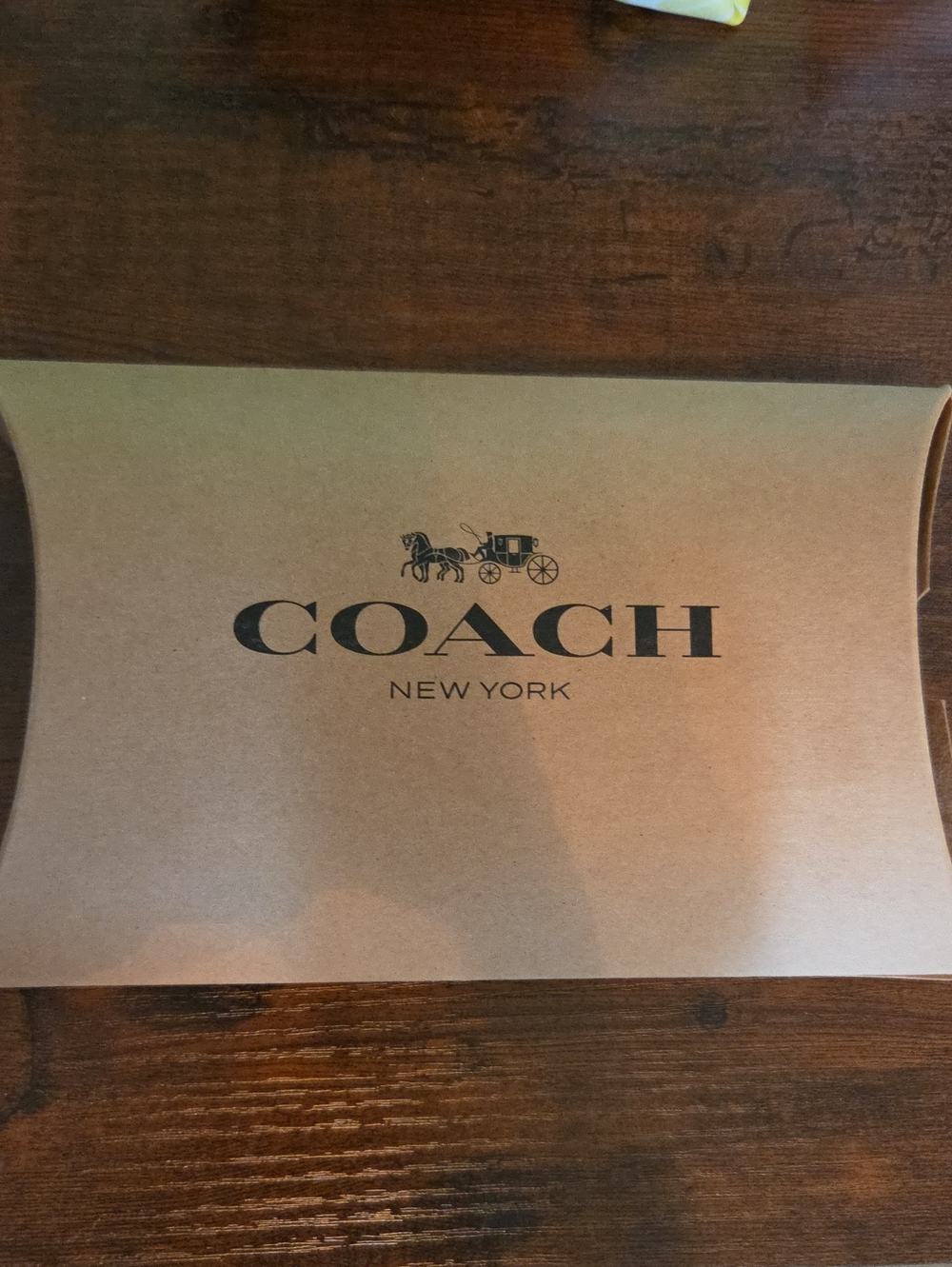 Coach Branded Kraft Box - Brown with Black Logo